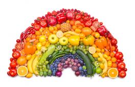 rainbow of fruits and veggies