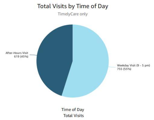 TimelyCare Visits by Time of Day