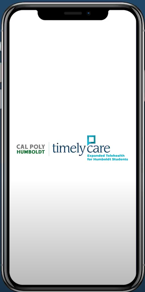 Pic of TimelyCare App on a Phone (Click for video)